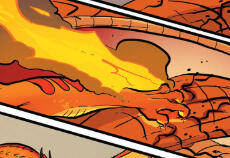 Peril burning Dragonbite Viper venom out of Clay's leg