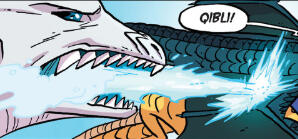 Icicle breathing frostbreath at Moonwatcher
